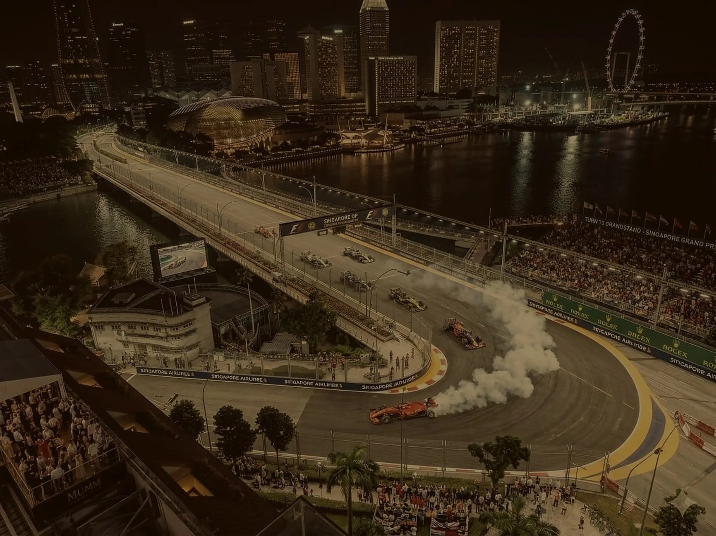 Marina Bay Street Circuit at night