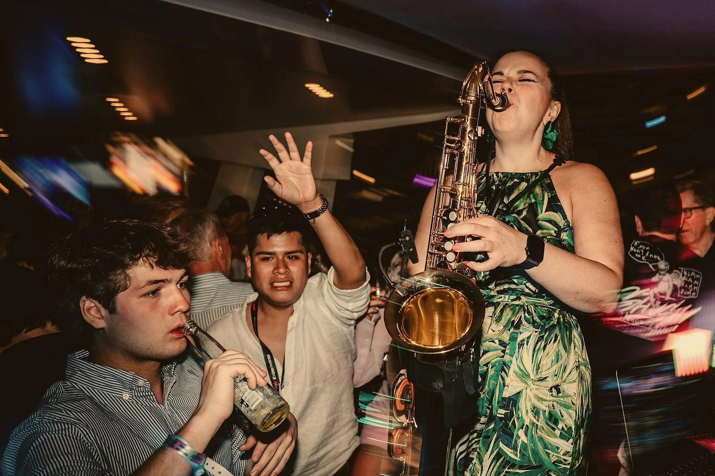 Saxophone performer on the Amber Lounge yacht Monaco