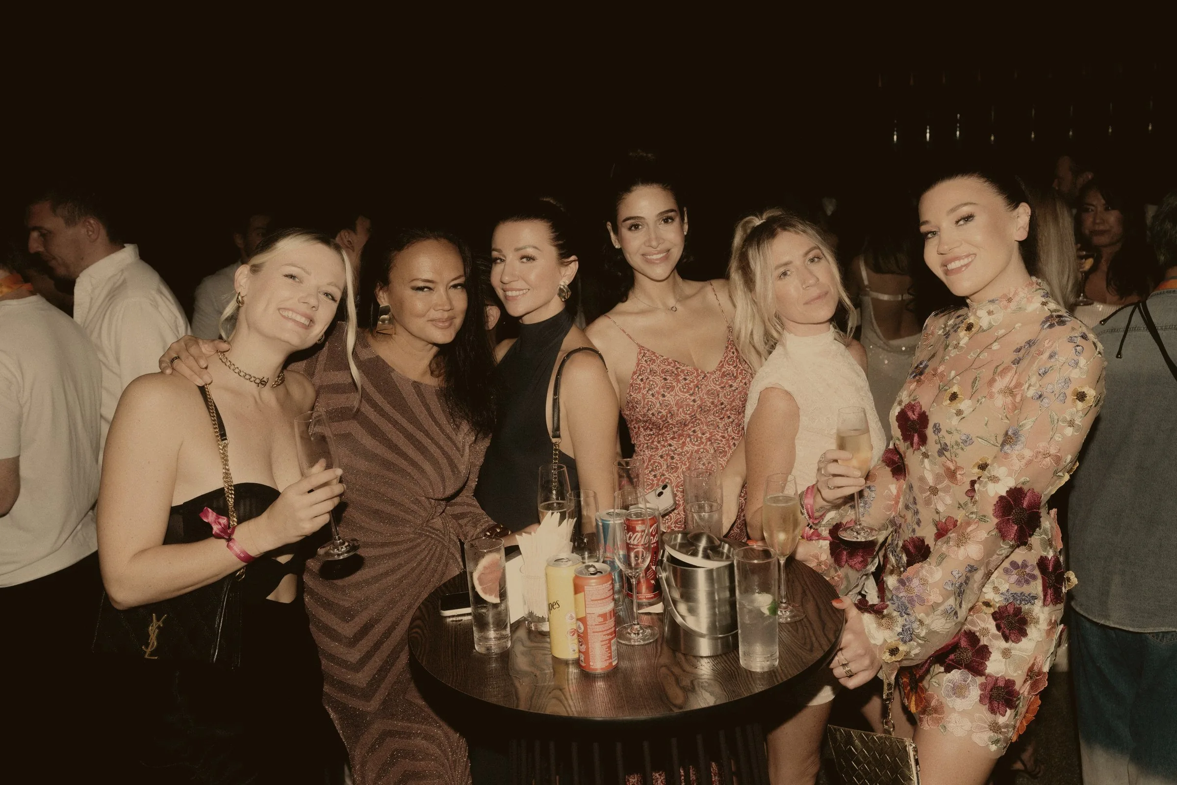 Champagne table service at Amber Lounge